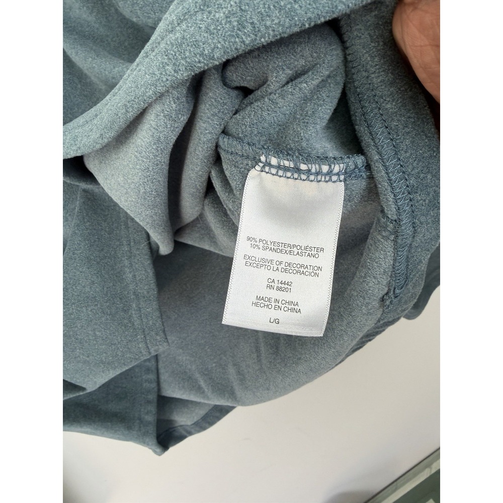 Mondetta Men's Soft Fleece Lightweight Stretch Quarter Zip Pullover Teal Size L - Picture 3 of 6